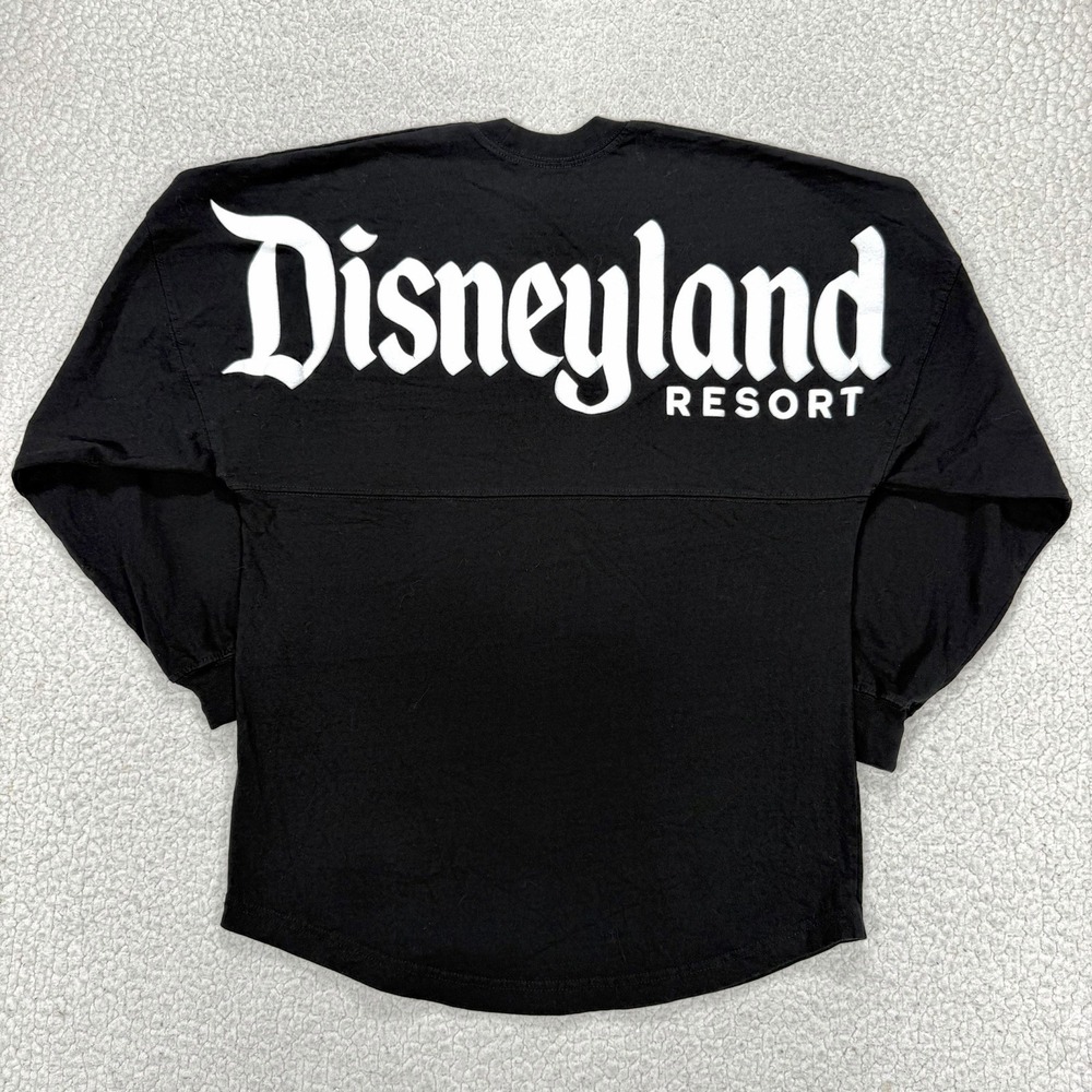 Disneyland Resort Spirit Jersey Unisex XS Black Disney Parks Gothic Logo Casual